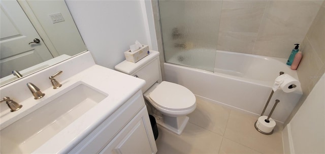 9048 Luna Ln, Sarasota, FL 34241 - full bath with toilet, vanity, tile patterned flooring, and shower / bathtub combination