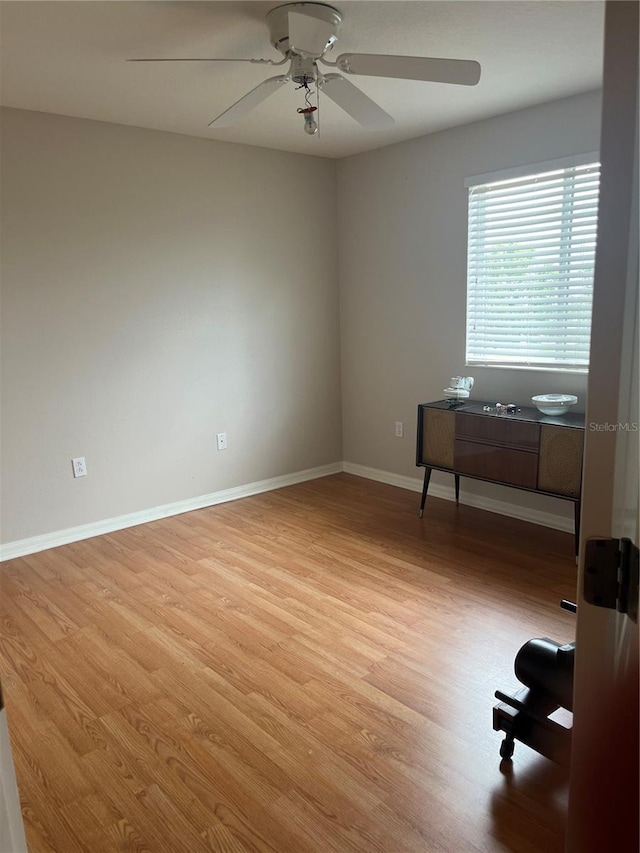 5966 Willows Bridge Loop, Ellenton, FL 34222 - spare room with ceiling fan and light wood-style floors