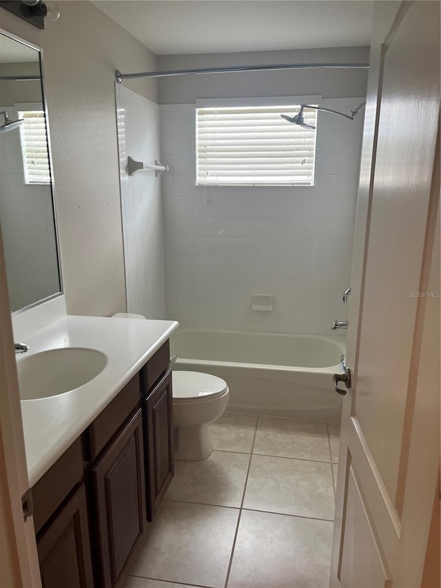 5966 Willows Bridge Loop, Ellenton, FL 34222 - full bathroom featuring vanity, bathing tub / shower combination, and tile patterned floors