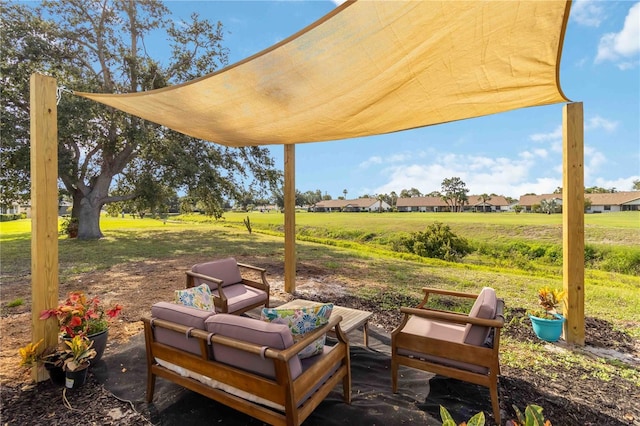 1439 Strada D Argento, Venice, FL 34292 - view of patio / terrace featuring an outdoor living space