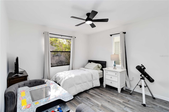 1439 Strada D Argento, Venice, FL 34292 - bedroom with wood finished floors and ceiling fan