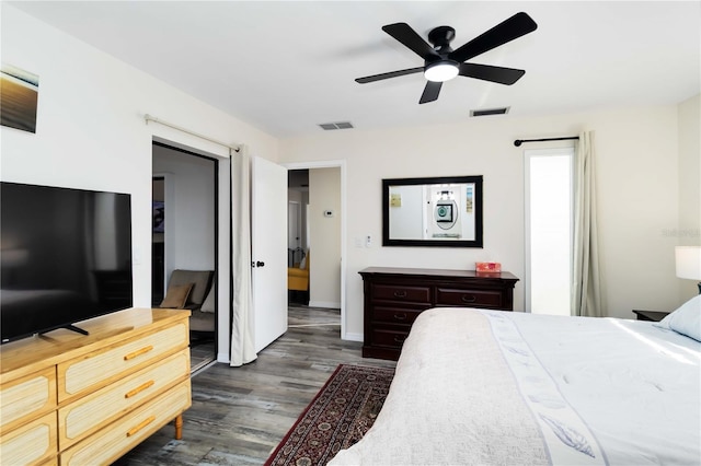 1439 Strada D Argento, Venice, FL 34292 - bedroom featuring dark wood-style floors and a ceiling fan