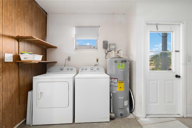 1439 Strada D Argento, Venice, FL 34292 - laundry area with water heater and separate washer and dryer