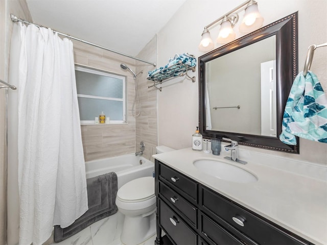 161 Suntan Ave, Sarasota, FL 34237 - bathroom with shower / tub combo with curtain, toilet, and vanity