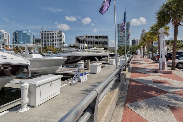 161 Suntan Ave, Sarasota, FL 34237 - dock featuring a city view