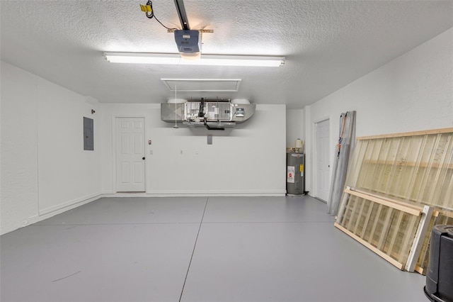 3851 Sterling Rd, Venice, FL 34293 - garage featuring electric water heater, electric panel, and a garage door opener