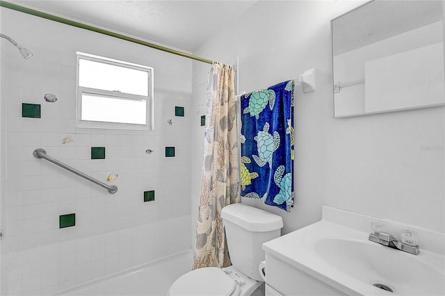 417 Shore Rd Unit A & B, Nokomis, FL 34275 - bathroom with toilet, vanity, and a shower with curtain