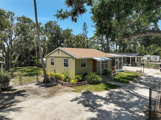 417 Shore Rd Unit A & B, Nokomis, FL 34275 - view of front of house featuring a gate and driveway