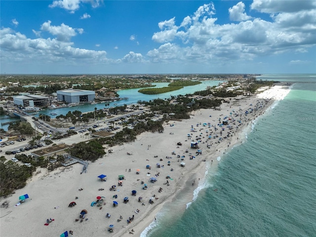 417 Shore Rd Unit A & B, Nokomis, FL 34275 - drone / aerial view of waterfront with a beach