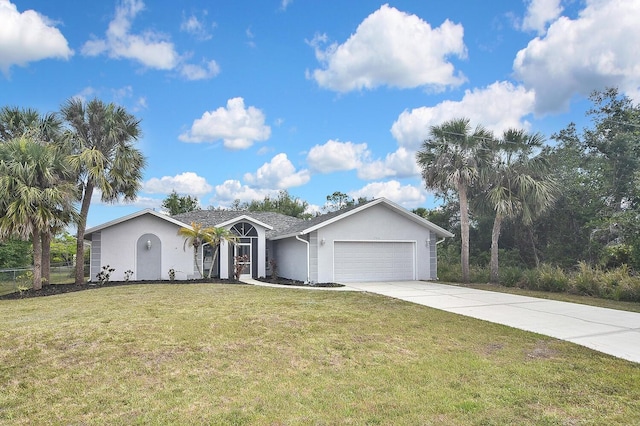 27416 Natal Dr, Punta Gorda, FL 33983 - ranch-style house featuring stucco siding, a garage, and concrete driveway
