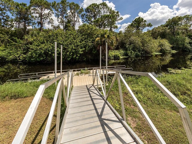 6231 Jordan St, North Port, FL 34287 - view of community with a water view and view of wooded area