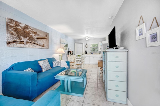 422 Polk Ave, Cape Canaveral, FL 32920 - living room featuring light tile patterned floors