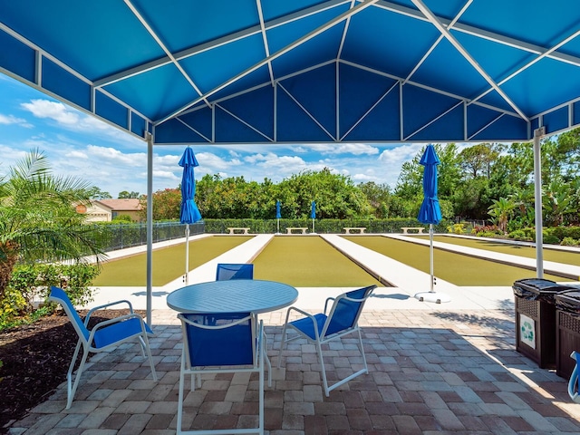 1493 Maseno Dr, Venice, FL 34292 - view of patio / terrace with a bocce ball area