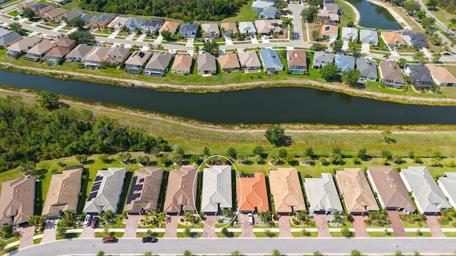 1481 Hyssop Loop, North Port, FL 34289 - aerial view of property's location with nearby suburban area and a large body of water