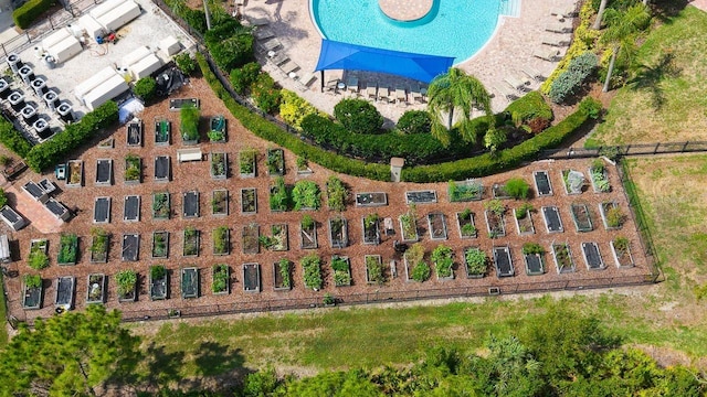 1481 Hyssop Loop, North Port, FL 34289 - aerial view of property and surrounding area with a pool area