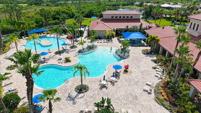 1481 Hyssop Loop, North Port, FL 34289 - community pool with a patio area