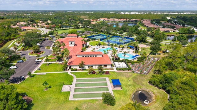 1481 Hyssop Loop, North Port, FL 34289 - bird's eye view of a pool and a large body of water