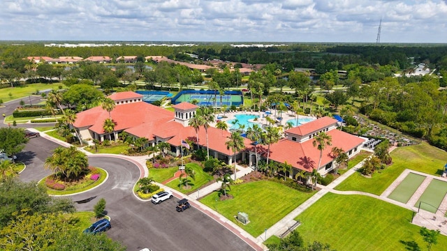 1481 Hyssop Loop, North Port, FL 34289 - bird's eye view of a pool area