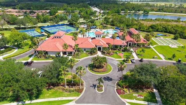 1481 Hyssop Loop, North Port, FL 34289 - drone / aerial view of a nearby body of water and a pool