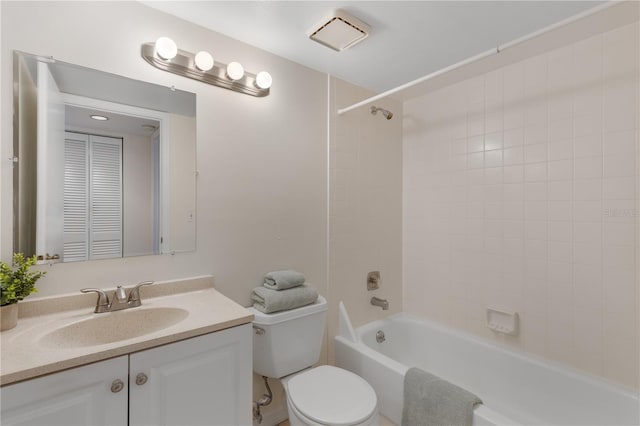 458 Cerromar Rd Unit 382, Venice, FL 34293 - bathroom featuring vanity, toilet, and tub / shower combination