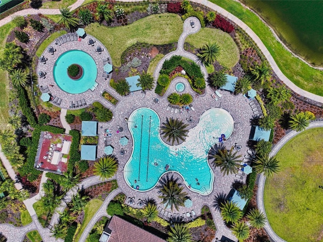 10410 Inglenook Ter, Palmetto, FL 34221 - aerial view of property and surrounding area with a pool