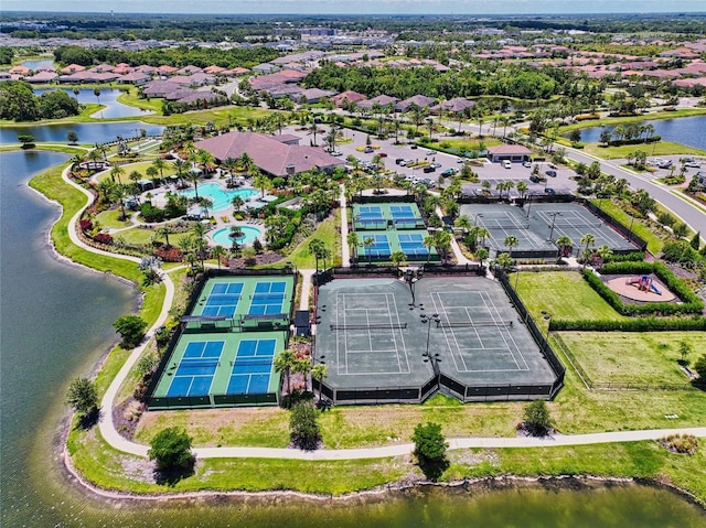 10410 Inglenook Ter, Palmetto, FL 34221 - bird's eye view of a pool and a large body of water