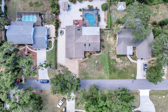 1515 Pecan St, Nokomis, FL 34275 - aerial view of property and surrounding area featuring a pool area