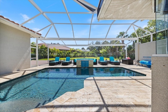 2322 Bayshore Rd, Nokomis, FL 34275 - outdoor pool with a patio area and a lanai