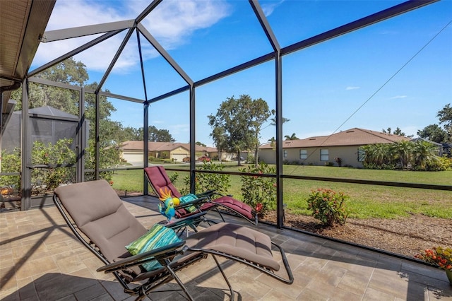 2104 Batello Dr, Venice, FL 34292 - sunroom / solarium featuring a residential view