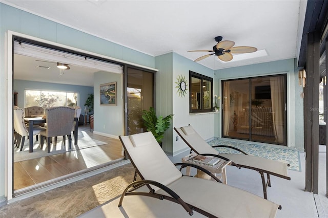 5140 Administration St, Port Charlotte, FL 33948 - view of patio featuring a ceiling fan and outdoor dining space