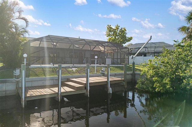 5140 Administration St, Port Charlotte, FL 33948 - dock with a lanai and a water view