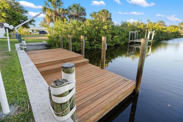 5140 Administration St, Port Charlotte, FL 33948 - dock featuring a water view and a yard