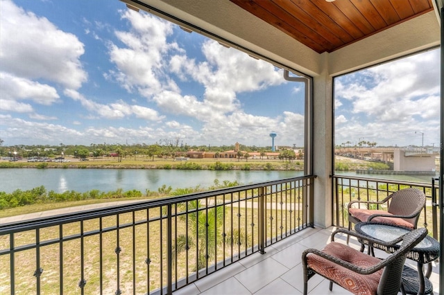 209 E Venice Ave, Venice, FL 34285 - balcony featuring a water view