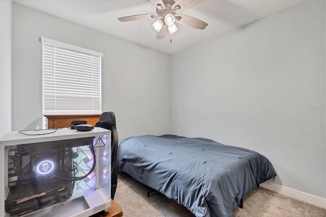 2034 Mesic Hammock Way, Venice, FL 34292 - bedroom with carpet, baseboards, and ceiling fan