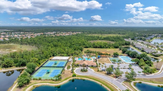2034 Mesic Hammock Way, Venice, FL 34292 - drone / aerial view of a heavily wooded area and a large body of water