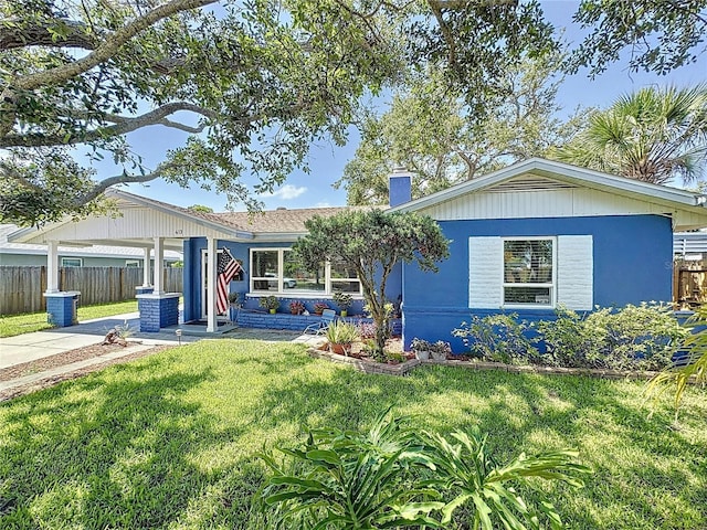 413 Valencia Rd, Venice, FL 34285 - ranch-style house featuring a chimney