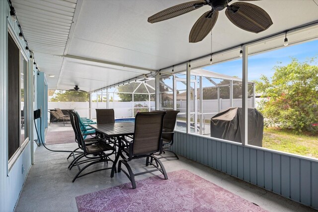 9277 Saint Catherine Ave, Englewood, FL 34224 - sunroom / solarium with ceiling fan