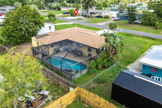 306 E Penn Rd, Lehigh Acres, FL 33936 - aerial perspective of suburban area with a pool