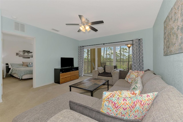 8409 Placida Rd Unit 206, Placida, FL 33946 - living area featuring a ceiling fan and carpet flooring