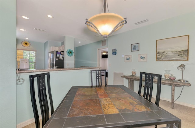 8409 Placida Rd Unit 206, Placida, FL 33946 - dining space with recessed lighting and baseboards