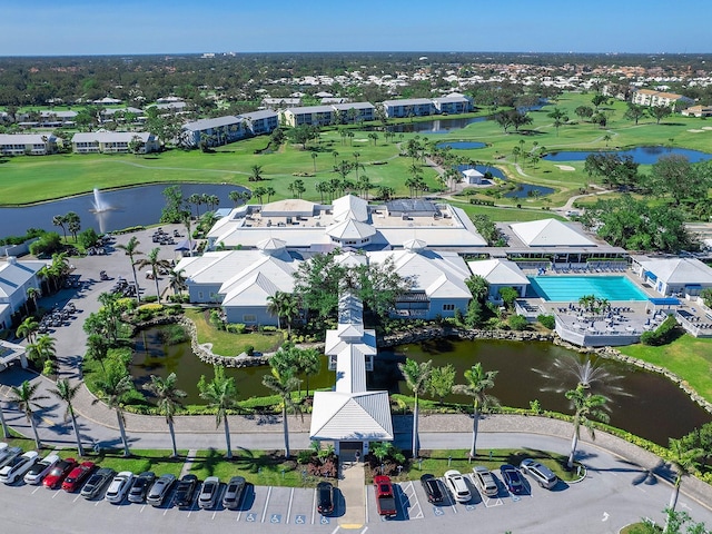 114 Southampton Pl N Unit 237, Venice, FL 34293 - aerial perspective of suburban area featuring a local golf course and a nearby body of water