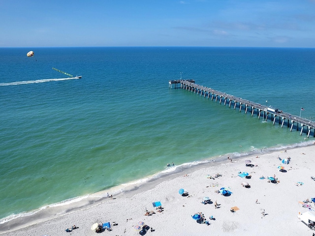 114 Southampton Pl N Unit 237, Venice, FL 34293 - water view with nearby beach and a pier