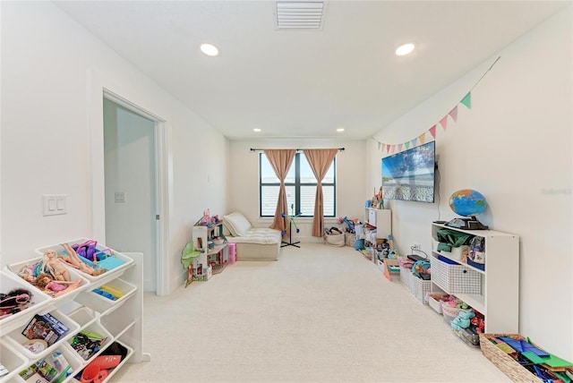12816 Morning Mist Pl, Venice, FL 34293 - game room featuring recessed lighting and carpet floors