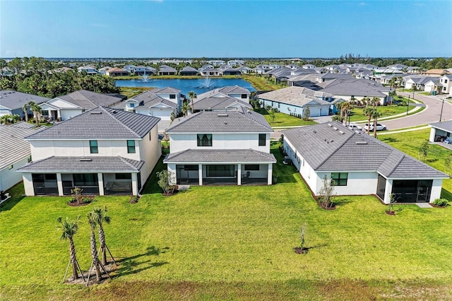 12816 Morning Mist Pl, Venice, FL 34293 - aerial view of residential area with a nearby body of water
