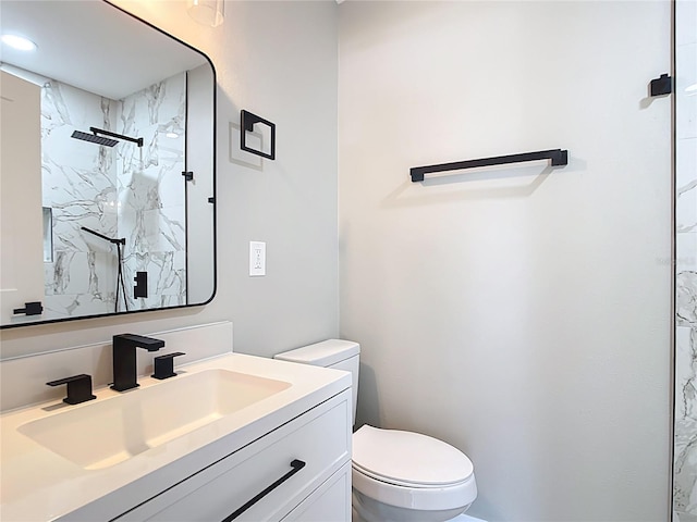 7140 Teaberry St, Englewood, FL 34224 - full bath featuring toilet, vanity, and a marble finish shower