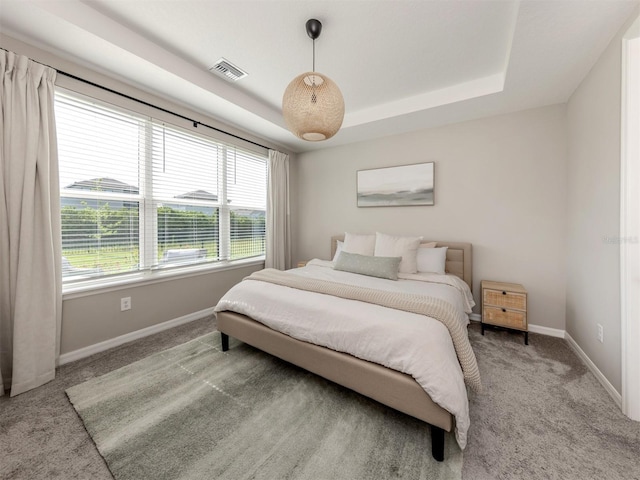 15364 Isla Palma Ln, Nokomis, FL 34275 - bedroom with carpet, baseboards, and a tray ceiling