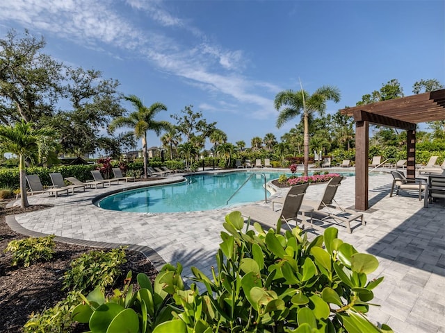 15364 Isla Palma Ln, Nokomis, FL 34275 - community pool featuring a patio area