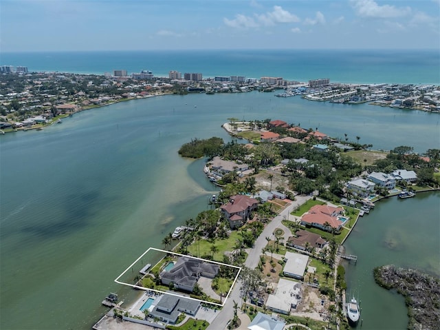 333 Sunrise Dr, Nokomis, FL 34275 - view of urban area featuring a nearby body of water and property boundaries highlighted