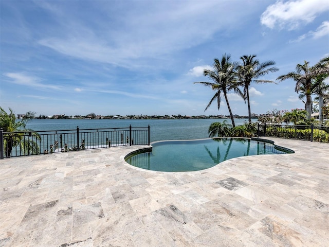 333 Sunrise Dr, Nokomis, FL 34275 - view of pool with a patio and a water view