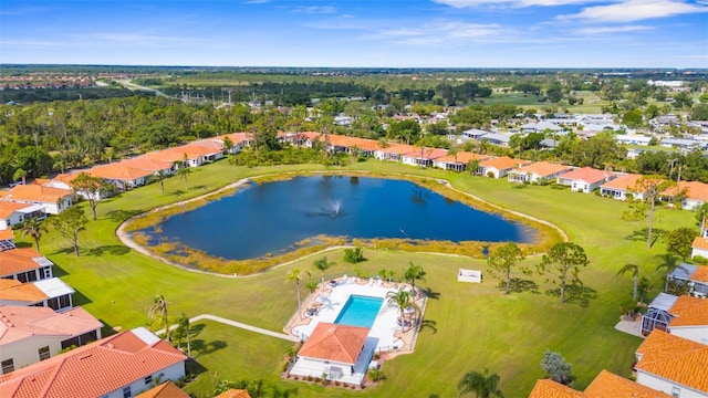 4378 Summertree Rd, Venice, FL 34293 - aerial perspective of suburban area featuring a nearby body of water and a pool area